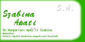 szabina apati business card